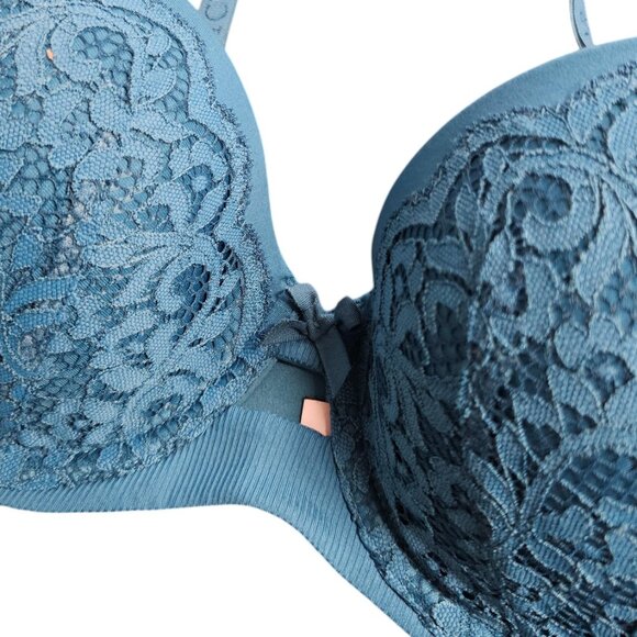 Victoria's Secret Body By Victoria Lined Demi Bra, Blue, Size 34DD, NWT - Picture 6 of 6
